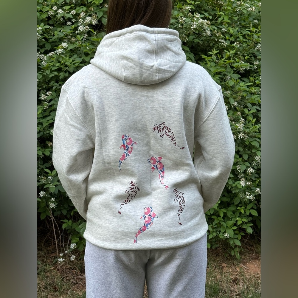 Shark Hoodie: Unique Vinyl and Embroidery Design - Ocean-Inspired